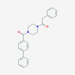 molecular formula C25H24N2O2 B248328 1-[4-(Biphenyl-4-ylcarbonyl)piperazin-1-yl]-2-phenylethanone 
