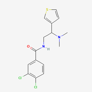 molecular formula C15H16Cl2N2OS B2483283 3,4-二氯-N-(2-(二甲基氨基)-2-(噻吩-3-基)乙基)苯甲酰胺 CAS No. 946326-82-5