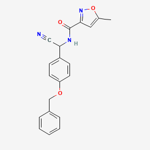 N-{[4-(benzyloxy)phenyl](cyano)methyl}-5-methyl-1,2-oxazole-3-carboxamide