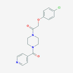 molecular formula C18H18ClN3O3 B248329 2-(4-Chloro-phenoxy)-1-[4-(pyridine-4-carbonyl)-piperazin-1-yl]-ethanone 