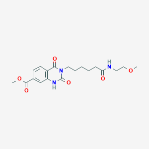 methyl 3-[6-(2-methoxyethylamino)-6-oxohexyl]-2,4-dioxo-1H-quinazoline-7-carboxylate