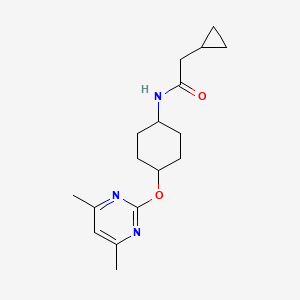 2-cyclopropyl-N-((1r,4r)-4-((4,6-dimethylpyrimidin-2-yl)oxy)cyclohexyl)acetamide