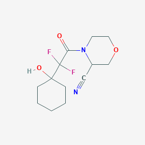 4-[2,2-Difluoro-2-(1-hydroxycyclohexyl)acetyl]morpholine-3-carbonitrile