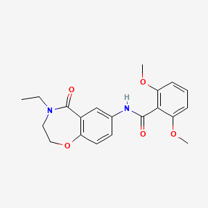 molecular formula C20H22N2O5 B2483296 N-(4-乙基-5-氧代-2,3,4,5-四氢苯并[f][1,4]噁唑-7-基)-2,6-二甲氧基苯甲酰胺 CAS No. 922128-32-3