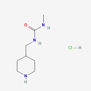 3-Methyl-1-[(piperidin-4-yl)methyl]urea hydrochloride