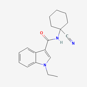 molecular formula C18H21N3O B2483298 N-(1-Cyanocyclohexyl)-1-ethylindole-3-carboxamide CAS No. 2191487-61-1