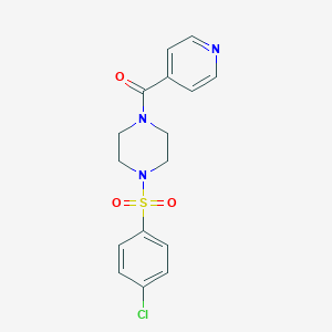 molecular formula C16H16ClN3O3S B248330 [4-(4-Chloro-benzenesulfonyl)-piperazin-1-yl]-pyridin-4-yl-methanone 