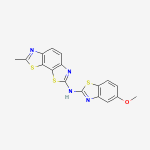 molecular formula C17H12N4OS3 B2483303 N-(5-metoxibenzo[d]tiazol-2-il)-7-metilbenzo[1,2-d:4,3-d']bis(tiazol)-2-amina CAS No. 890940-85-9