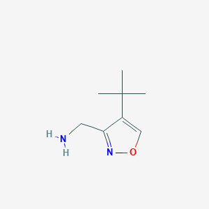 molecular formula C8H14N2O B2483306 (4-叔丁基-1,2-噁唑-3-基)甲胺 CAS No. 2416243-30-4