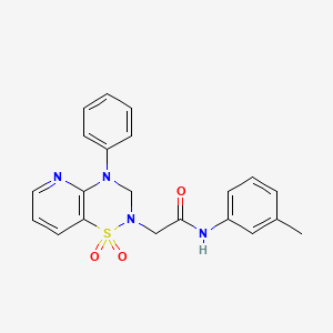 2-(1,1-dioxido-4-phenyl-3,4-dihydro-2H-pyrido[2,3-e][1,2,4]thiadiazin-2-yl)-N-(m-tolyl)acetamide
