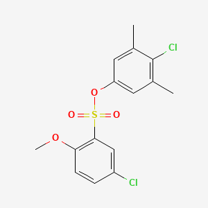 4-Chloro-3,5-dimethylphenyl 5-chloro-2-methoxybenzene-1-sulfonate