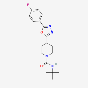 N-(tert-butyl)-4-(5-(4-fluorophenyl)-1,3,4-oxadiazol-2-yl)piperidine-1-carboxamide