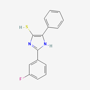 molecular formula C15H11FN2S B2483329 2-(3-fluorophényl)-4-phényl-1H-imidazole-5-thiol CAS No. 1325307-17-2