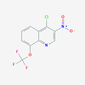 molecular formula C10H4ClF3N2O3 B2483333 4-氯-3-硝基-8-(三氟甲氧基)喹啉 CAS No. 1981588-19-5