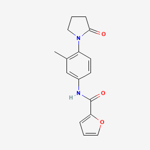 molecular formula C16H16N2O3 B2483336 N-[3-甲基-4-(2-氧代吡咯烷-1-基)苯基]呋喃-2-甲酰胺 CAS No. 941933-41-1
