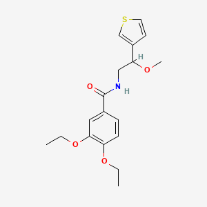 3,4-diethoxy-N-(2-methoxy-2-(thiophen-3-yl)ethyl)benzamide