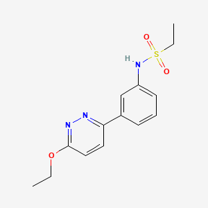 molecular formula C14H17N3O3S B2483341 N-(3-(6-乙氧吡啶-3-基)苯基)乙磺酰胺 CAS No. 895805-26-2