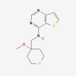 N-[(4-Methoxythian-4-yl)methyl]thieno[3,2-d]pyrimidin-4-amine