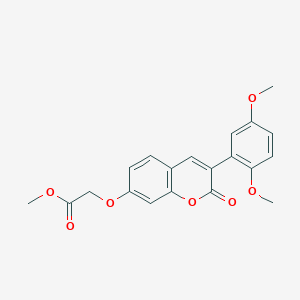 molecular formula C20H18O7 B2483348 Methyl 2-[3-(2,5-dimethoxyphenyl)-2-oxochromen-7-yl]oxyacetate CAS No. 864763-57-5