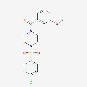 molecular formula C18H19ClN2O4S B248335 [4-(4-Chloro-benzenesulfonyl)-piperazin-1-yl]-(3-methoxy-phenyl)-methanone 