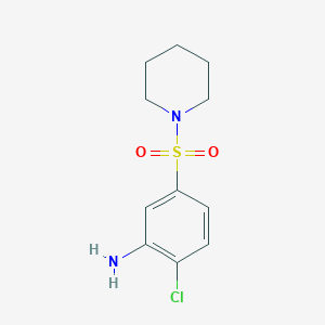 molecular formula C11H15ClN2O2S B2483353 2-Chloro-5-(1-piperidinylsulfonyl)aniline CAS No. 328028-22-4