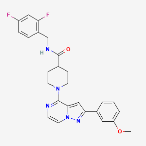 N-(2,4-difluorobenzyl)-1-[2-(3-methoxyphenyl)pyrazolo[1,5-a]pyrazin-4-yl]piperidine-4-carboxamide