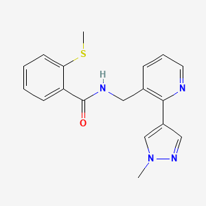 N-((2-(1-methyl-1H-pyrazol-4-yl)pyridin-3-yl)methyl)-2-(methylthio)benzamide