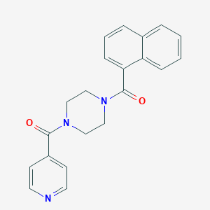 molecular formula C21H19N3O2 B248337 1-Isonicotinoyl-4-(1-naphthoyl)piperazine 