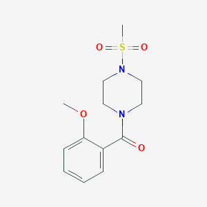 molecular formula C13H18N2O4S B248338 1-(2-Methoxybenzoyl)-4-(methylsulfonyl)piperazine 