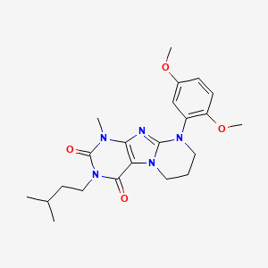 9-(2,5-dimethoxyphenyl)-1-methyl-3-(3-methylbutyl)-7,8-dihydro-6H-purino[7,8-a]pyrimidine-2,4-dione