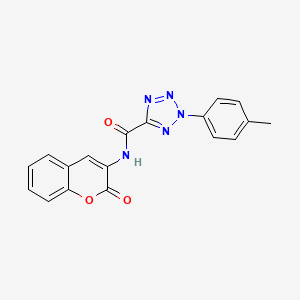 molecular formula C18H13N5O3 B2483395 N-(2-oxo-2H-chromen-3-yl)-2-(p-tolyl)-2H-tetrazole-5-carboxamide CAS No. 1396877-25-0