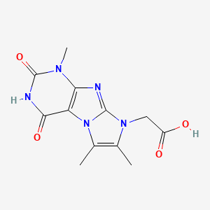 2-(1,6,7-Trimethyl-2,4-dioxo-1,3,5-trihydro-4-imidazolino[1,2-h]purin-8-yl)ace tic acid