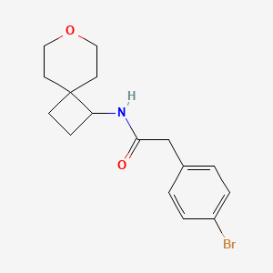 molecular formula C16H20BrNO2 B2483422 2-(4-bromophenyl)-N-(7-oxaspiro[3.5]nonan-1-yl)acetamide CAS No. 2310102-83-9