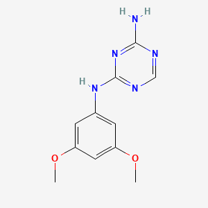 molecular formula C11H13N5O2 B2483423 N-(3,5-二甲氧基苯基)-1,3,5-三嗪-2,4-二胺 CAS No. 685113-65-9