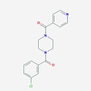 molecular formula C17H16ClN3O2 B248344 1-(3-Chlorobenzoyl)-4-isonicotinoylpiperazine 