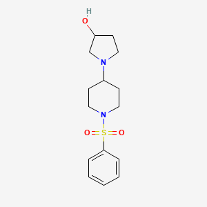 1-(1-(Phenylsulfonyl)piperidin-4-yl)pyrrolidin-3-ol