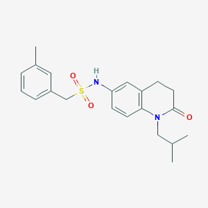 molecular formula C21H26N2O3S B2483448 N-(1-isobutyl-2-oxo-1,2,3,4-tetrahydroquinolin-6-yl)-1-(m-tolyl)methanesulfonamide CAS No. 946326-34-7