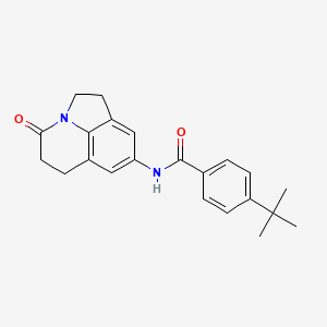 molecular formula C22H24N2O2 B2483453 4-(叔丁基)-N-(4-氧代-2,4,5,6-四氢-1H-吡咯[3,2,1-ij]喹啉-8-基)苯甲酰胺 CAS No. 898418-77-4