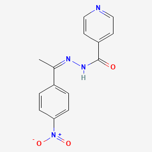 molecular formula C14H12N4O3 B2483456 (Z)-N'-(1-(4-nitrophenyl)ethylidene)isonicotinohydrazide CAS No. 126829-33-2
