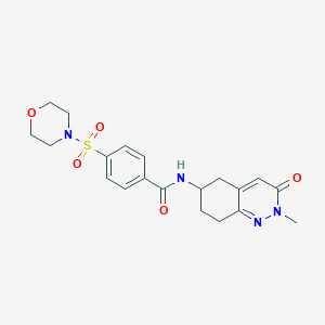 molecular formula C20H24N4O5S B2483457 N-(2-methyl-3-oxo-2,3,5,6,7,8-hexahydrocinnolin-6-yl)-4-(morpholinosulfonyl)benzamide CAS No. 2034277-08-0