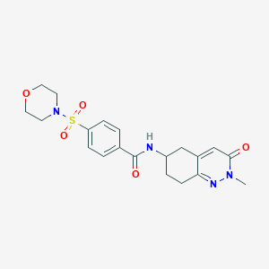 molecular formula C20H24N4O5S B2483457 N-(2-甲基-3-氧代-2,3,5,6,7,8-六氢基喹啉-6-基)-4-(吗啉磺酰基)苯甲酰胺 CAS No. 2034277-08-0