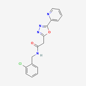 molecular formula C16H13ClN4O2 B2483463 N-(3,4-difluorophenyl)-2-[3-isopropyl-2-oxo-6-(pyrrolidin-1-ylsulfonyl)-2,3-dihydro-1H-benzimidazol-1-yl]acetamide CAS No. 1286713-51-6