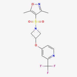 3,5-Dimethyl-4-[3-[2-(trifluoromethyl)pyridin-4-yl]oxyazetidin-1-yl]sulfonyl-1,2-oxazole