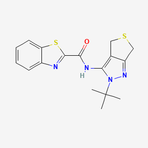 N-(2-(tert-butyl)-4,6-dihydro-2H-thieno[3,4-c]pyrazol-3-yl)benzo[d]thiazole-2-carboxamide