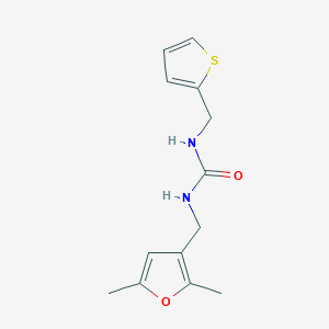 molecular formula C13H16N2O2S B2483497 3-[(2,5-dimethylfuran-3-yl)methyl]-1-[(thiophen-2-yl)methyl]urea CAS No. 1351588-33-4