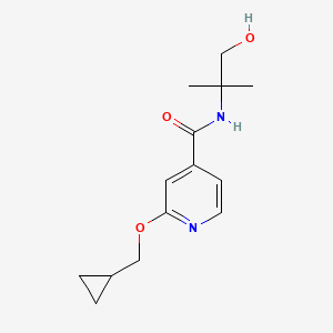 2-(cyclopropylmethoxy)-N-(1-hydroxy-2-methylpropan-2-yl)isonicotinamide