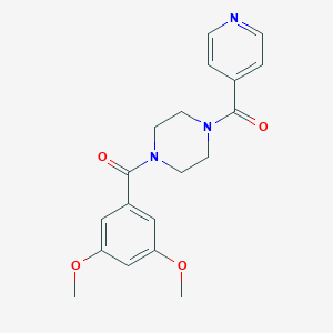 molecular formula C19H21N3O4 B248350 1-(3,5-Dimethoxybenzoyl)-4-isonicotinoylpiperazine 
