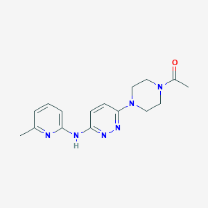 molecular formula C16H20N6O B2483525 1-(4-(6-((6-Methylpyridin-2-yl)amino)pyridazin-3-yl)piperazin-1-yl)ethanone CAS No. 1021038-57-2