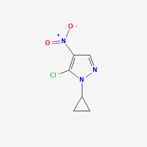 molecular formula C6H6ClN3O2 B2483537 5-氯-1-环丙基-4-硝基-1H-嘧啶 CAS No. 1338718-38-9