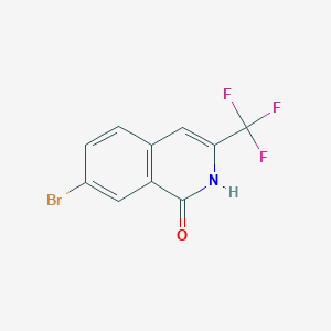 molecular formula C10H5BrF3NO B2483538 7-溴-3-(三氟甲基)-2H-异喹啉-1-酮 CAS No. 2138201-50-8